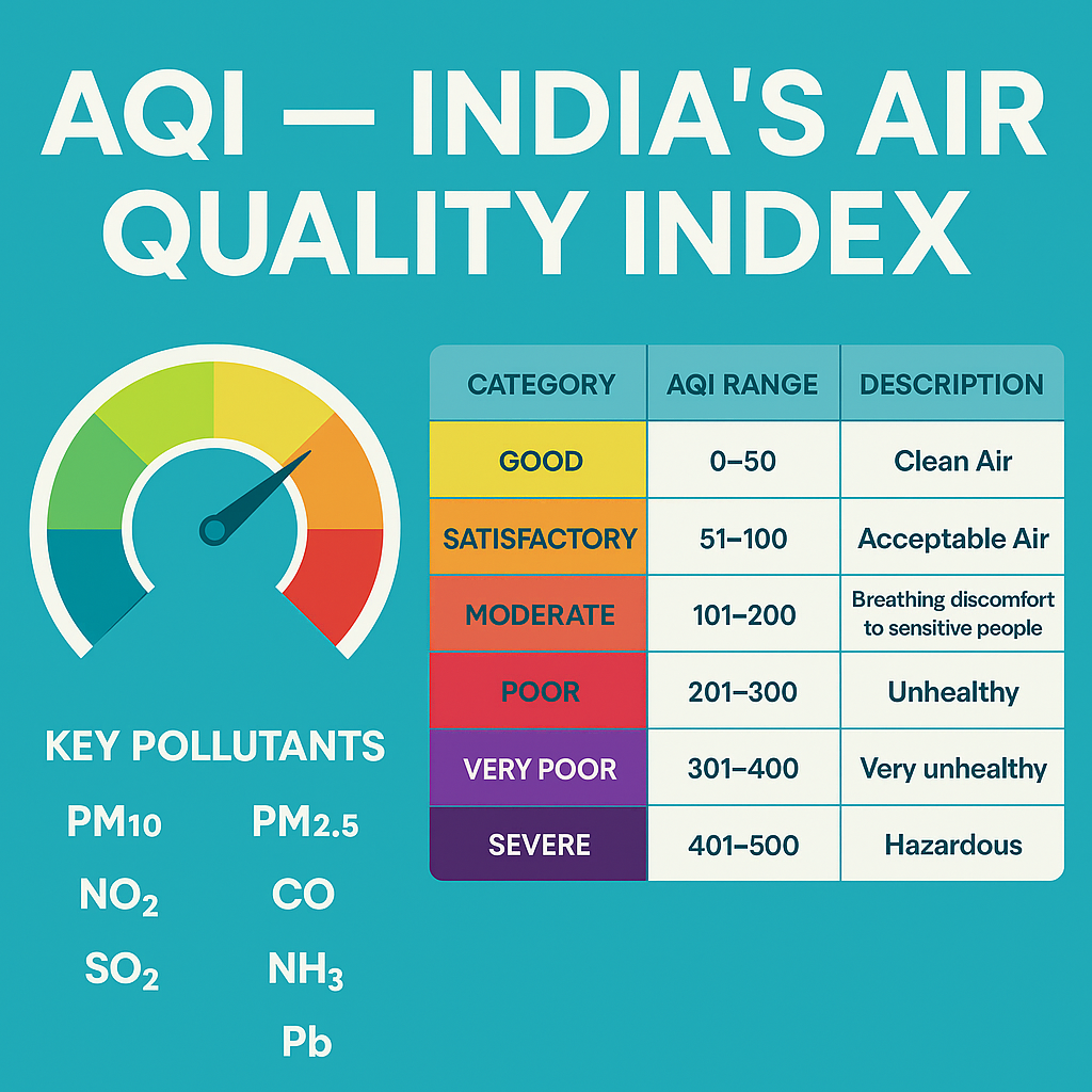 वायु गुणवत्ता सूचकांक (Air Quality Index - AQI)