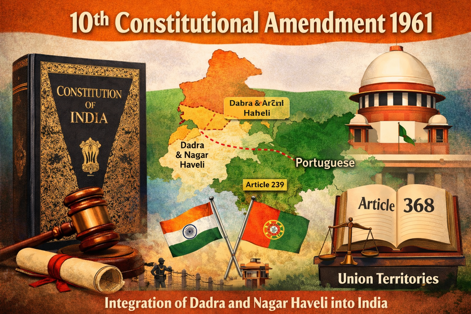 10वां संविधान संशोधन अधिनियम 1961