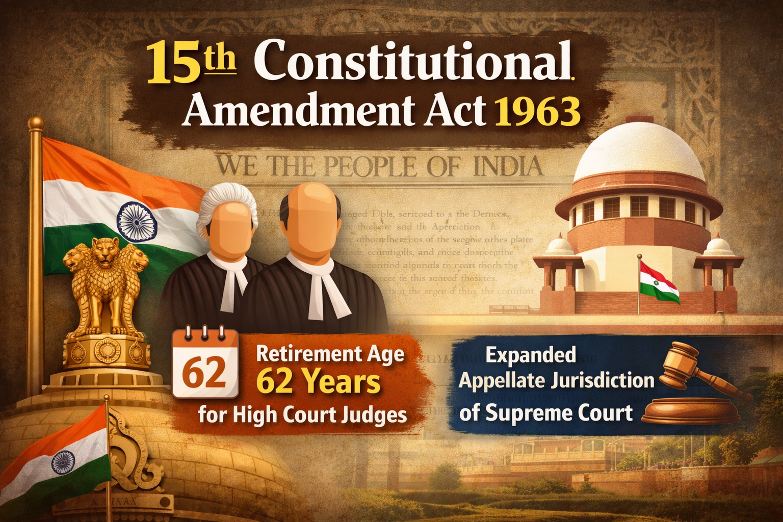15वाँ संविधान संशोधन अधिनियम 1963